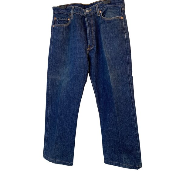 Levis Mens 501 Original Fit Button-Fly Jeans 36 x 27 100% Cotton Denim 10024 - Picture 1 of 7